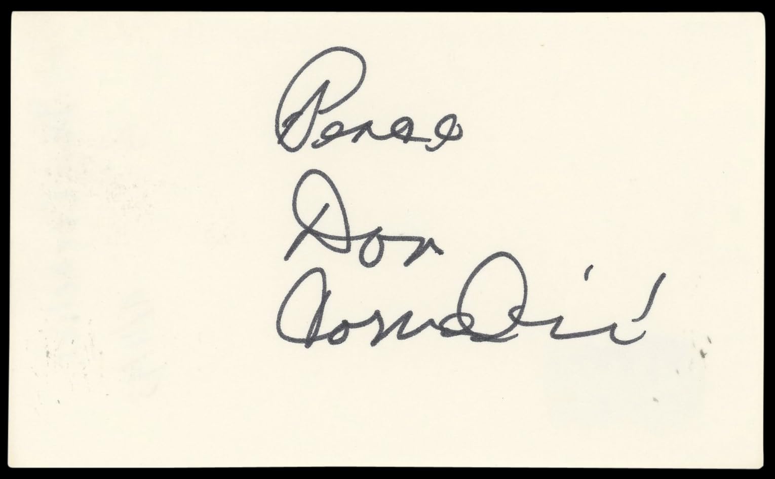 Don Cornelius Soul Train "Peace" Authentic Signed 3x5 Index Card BAS #BN89220