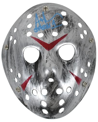 Ari Lehman Friday The 13th "Jason 1" Signed Silver Jason Mask BAS #BB57802