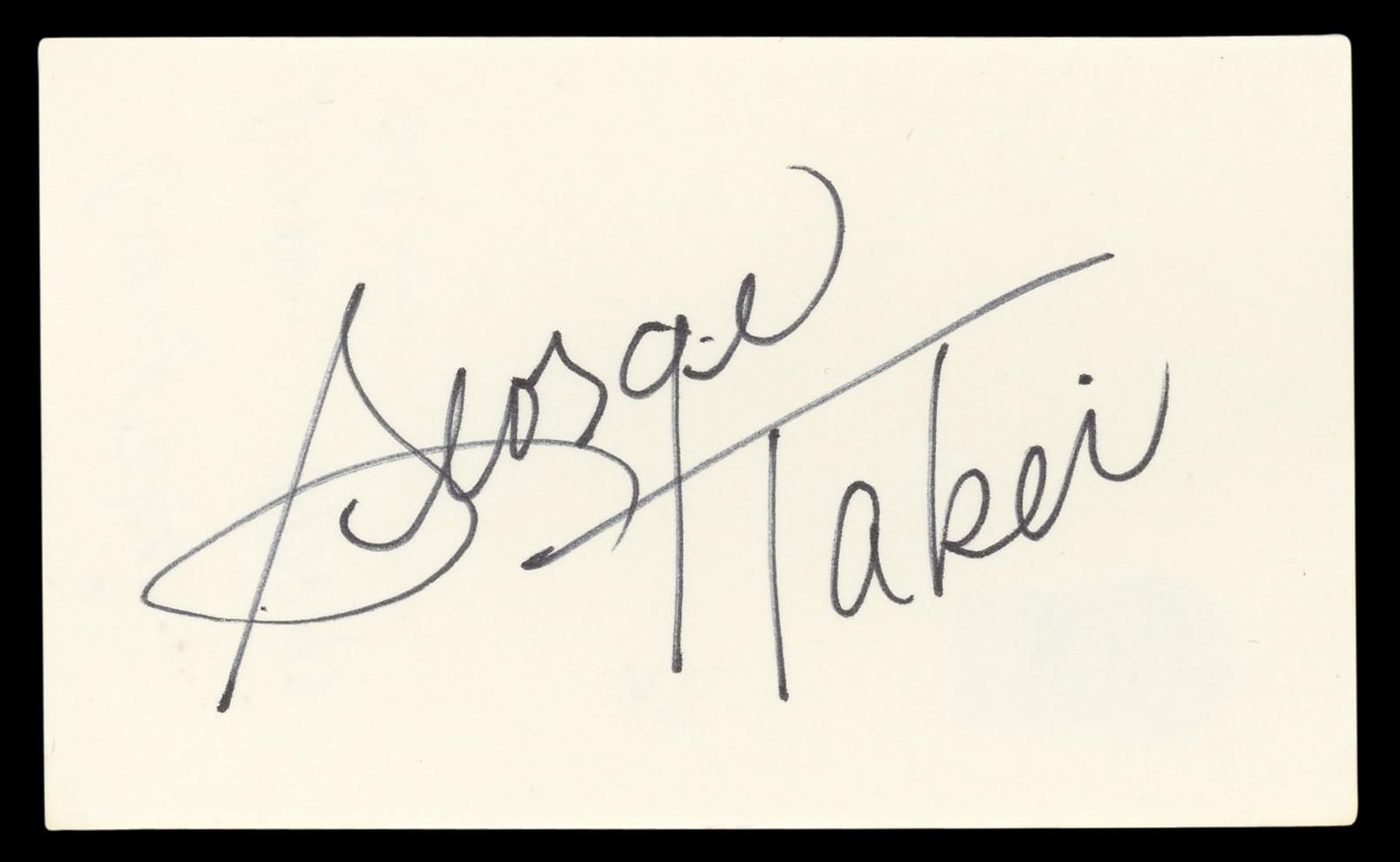George Takei Star Trek: The Original Series Signed 3x5 Index Card BAS #BL96807