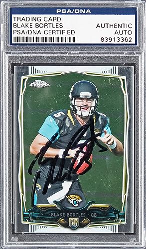 Jaguars Blake Bortles Signed Card 2014 Topps Chrome RC #187 PSA/DNA Slabbed B