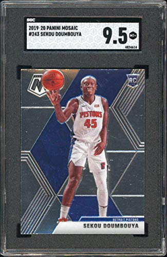 Pistons Sekou Doumbouya 2019 Panini Mosaic #243 Rookie Card Graded Mint 9.5! SGC