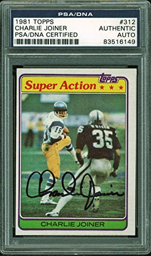 Chargers Charlie Joiner Authentic Signed 1981 Topps #312 Card PSA/DNA Slabbed