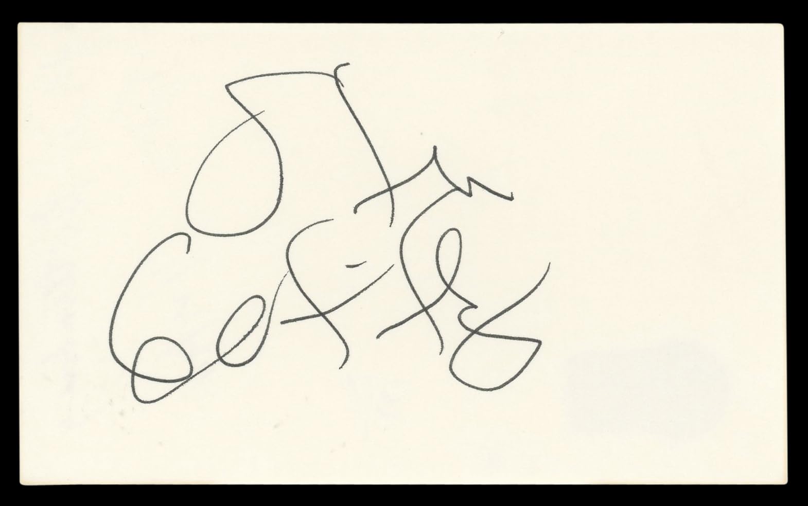 Steve Guttenberg Police Academy Authentic Signed 3x5 Index Card BAS #BL98470