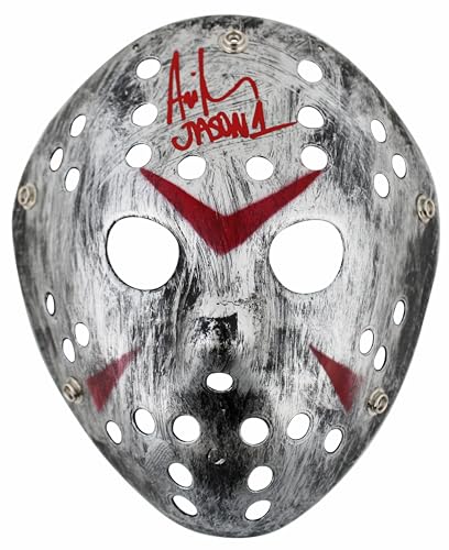 Ari Lehman Friday The 13th "Jason 1" Signed Silver Mask w/ Red Sig BAS Witnessed