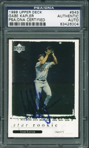 Tigers Gabe Kapler Authentic Signed Card 1998 Upper Deck Rc #543 PSA/DNA Slabbed