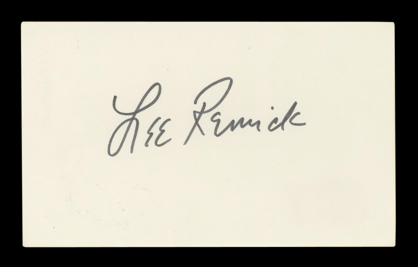 Lee Remick The Omen Authentic Signed 3x5 Index Card Autographed BAS #AD70268