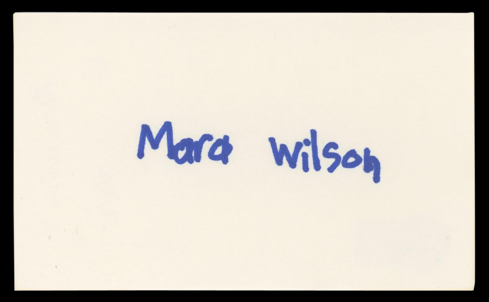 Mara Wilson Matilda Authentic Signed 3x5 Index Card Autographed BAS #BN06368