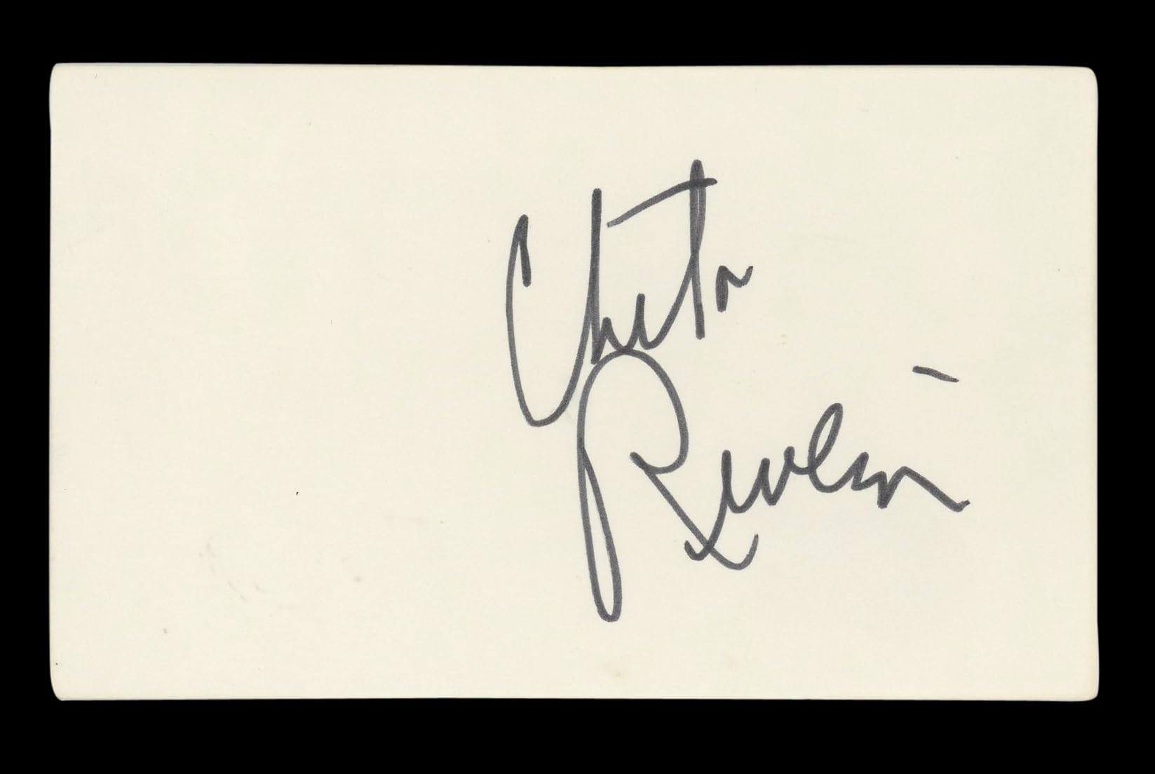 Chita Rivera Chicago Authentic Signed 3x5 Index Card Autographed BAS #AD70254