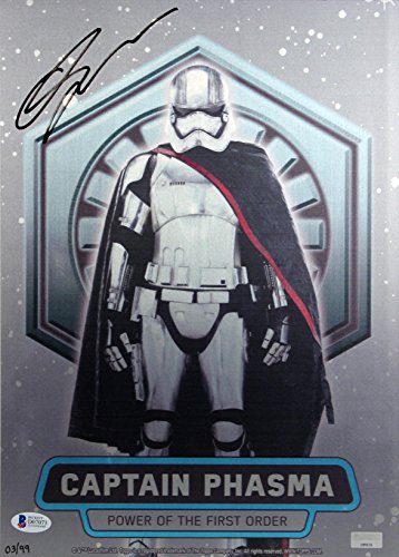 Gwendoline Christie Signed LE #3/99 Captain Phasma 10x14 Aluminum Poster BAS