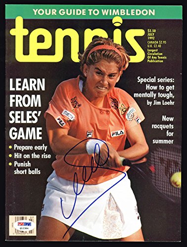 Monica Seles Authentic Signed 1992 Tennis Magazine Autographed PSA/DNA #Q12384