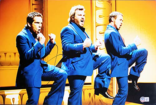 Jack Black Tropic Thunder Authentic Signed 12x18 Photo Autographed BAS #BB22901