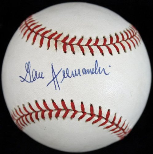 Dodgers Gene Hermanski Signed Authentic OML Baseball PSA/DNA #P72756