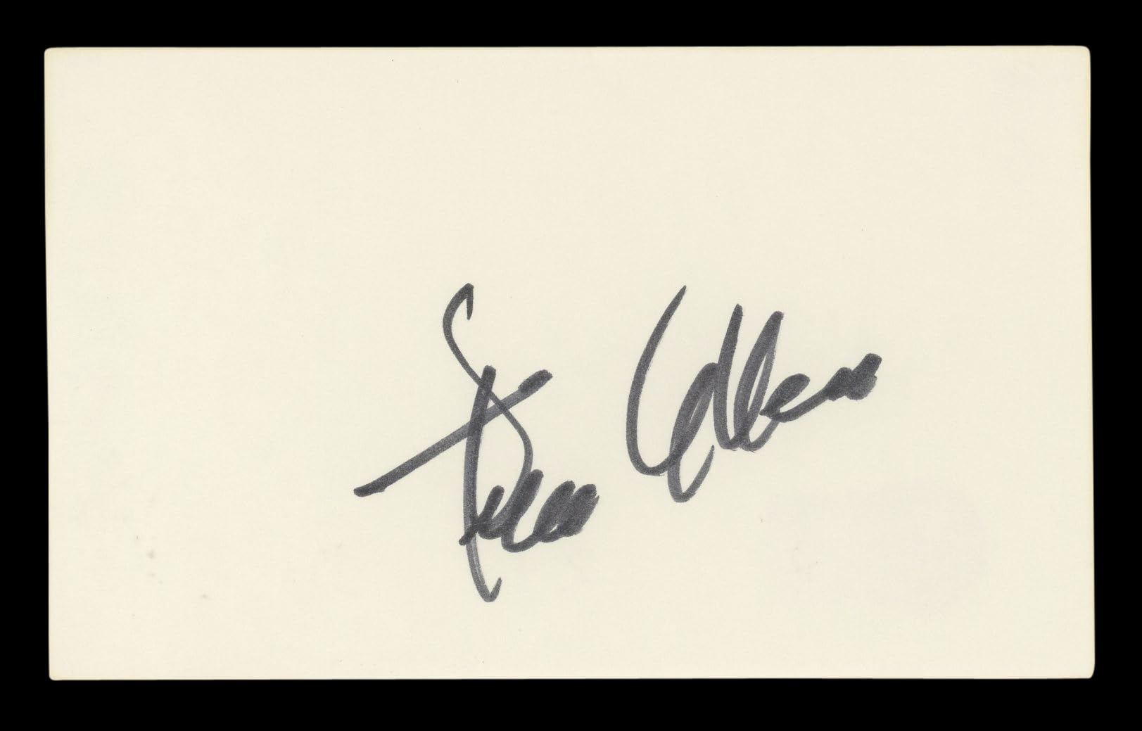 Steve Allen The Tonight Show Authentic Signed 3x5 Index Card BAS #BL96921