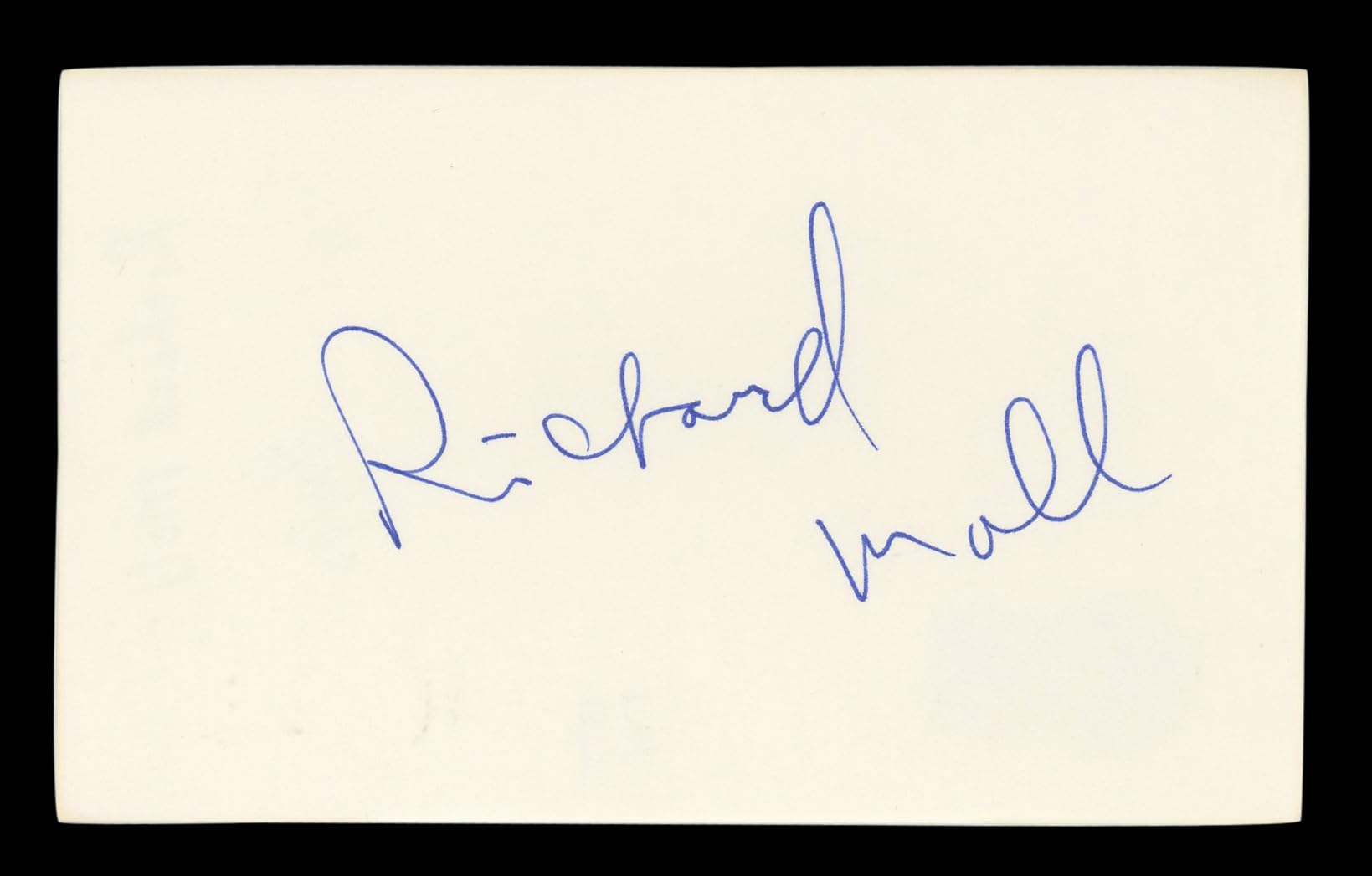 Richard Moll Night Court Authentic Signed 3x5 Index Card BAS #BL96555