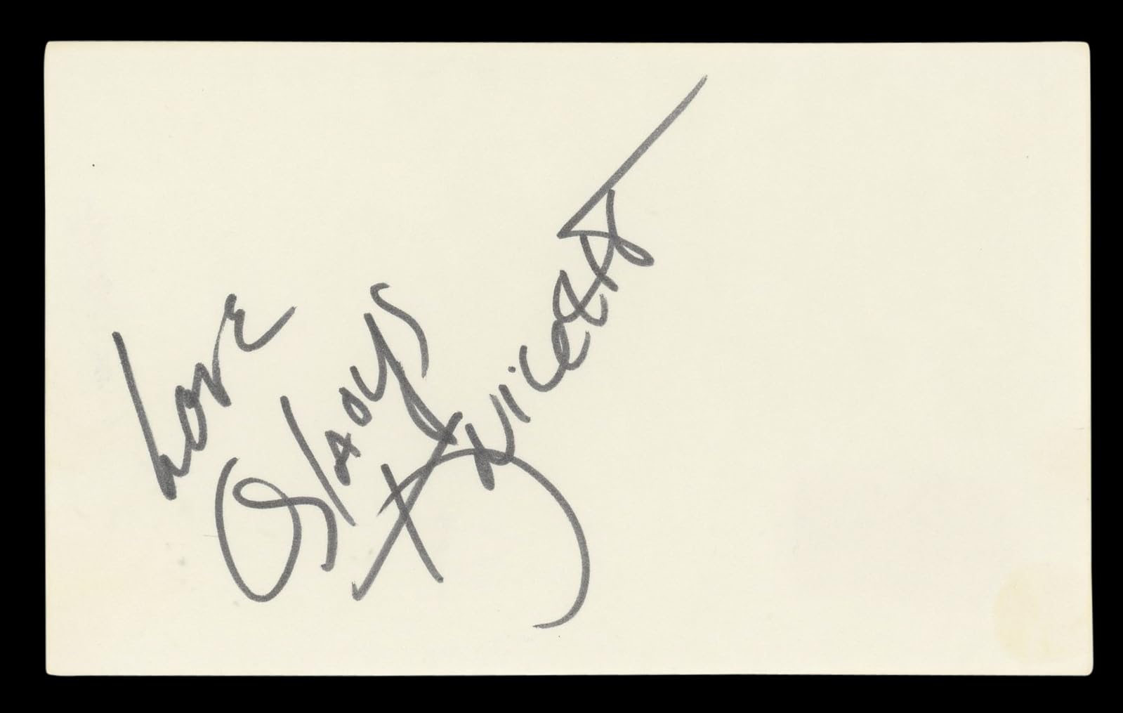 Gladys Knight "Love" Authentic Signed 3x5 Index Card Autographed BAS #BL96644