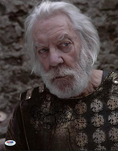 Donald Sutherland The Hunger Games Signed Authentic 11X14 Photo PSA/DNA #W24333