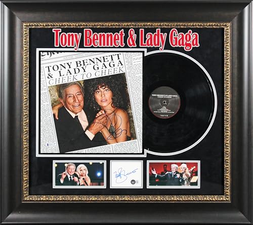 Tony Bennett & Lady Gaga Authentic Signed Framed Display Autographed BAS