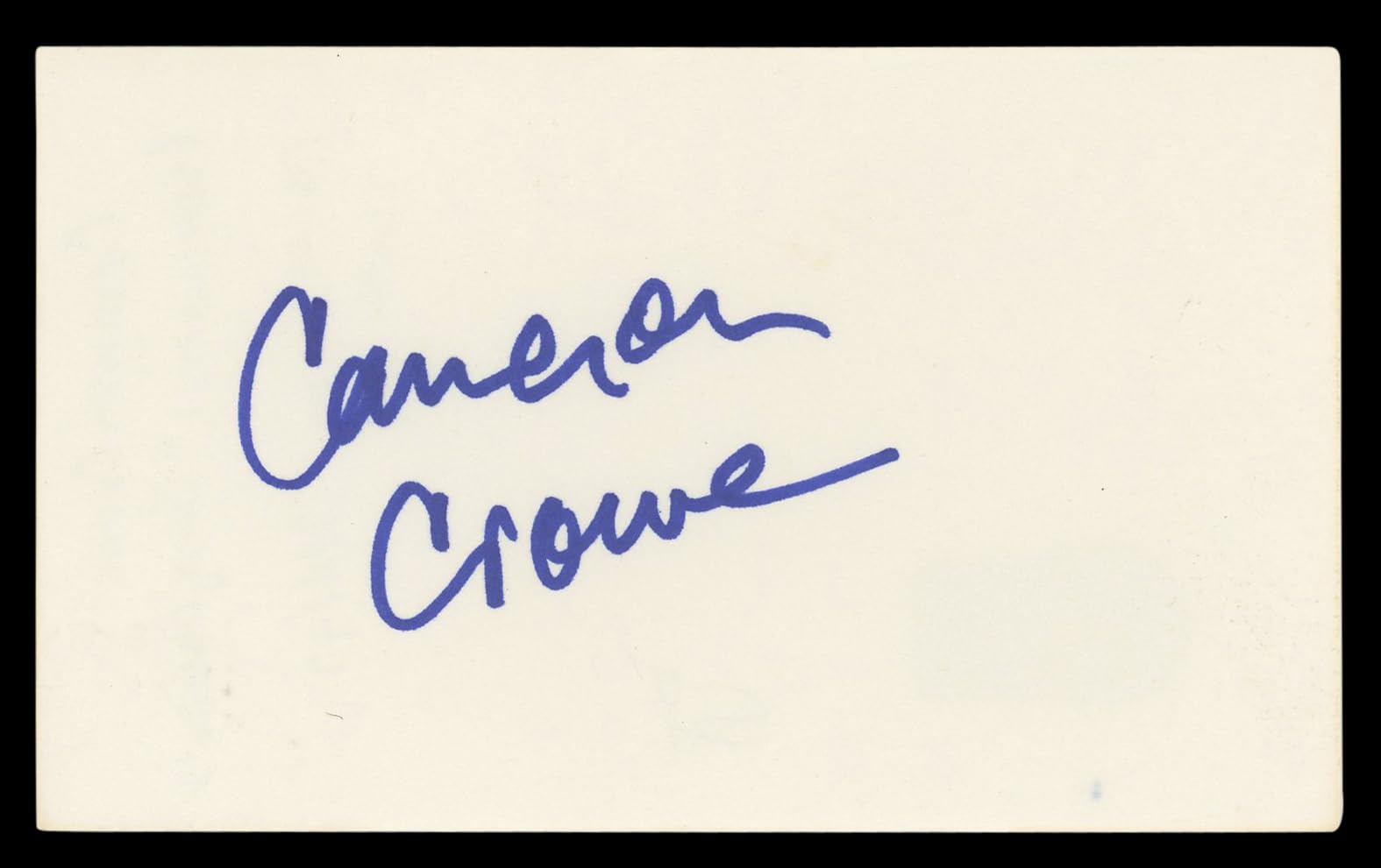 Cameron Crowe Jerry Maguire Authentic Signed 3x5 Index Card BAS #BL96787