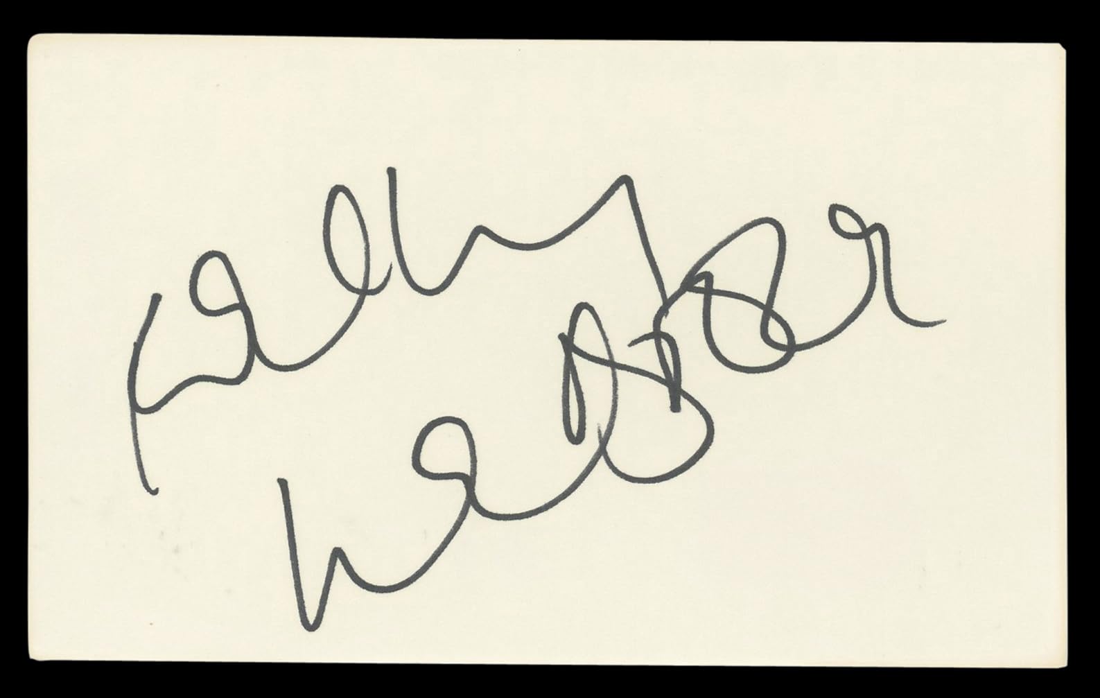 Kelly LeBrock Weird Science Authentic Signed 3x5 Index Card BAS #BL96905