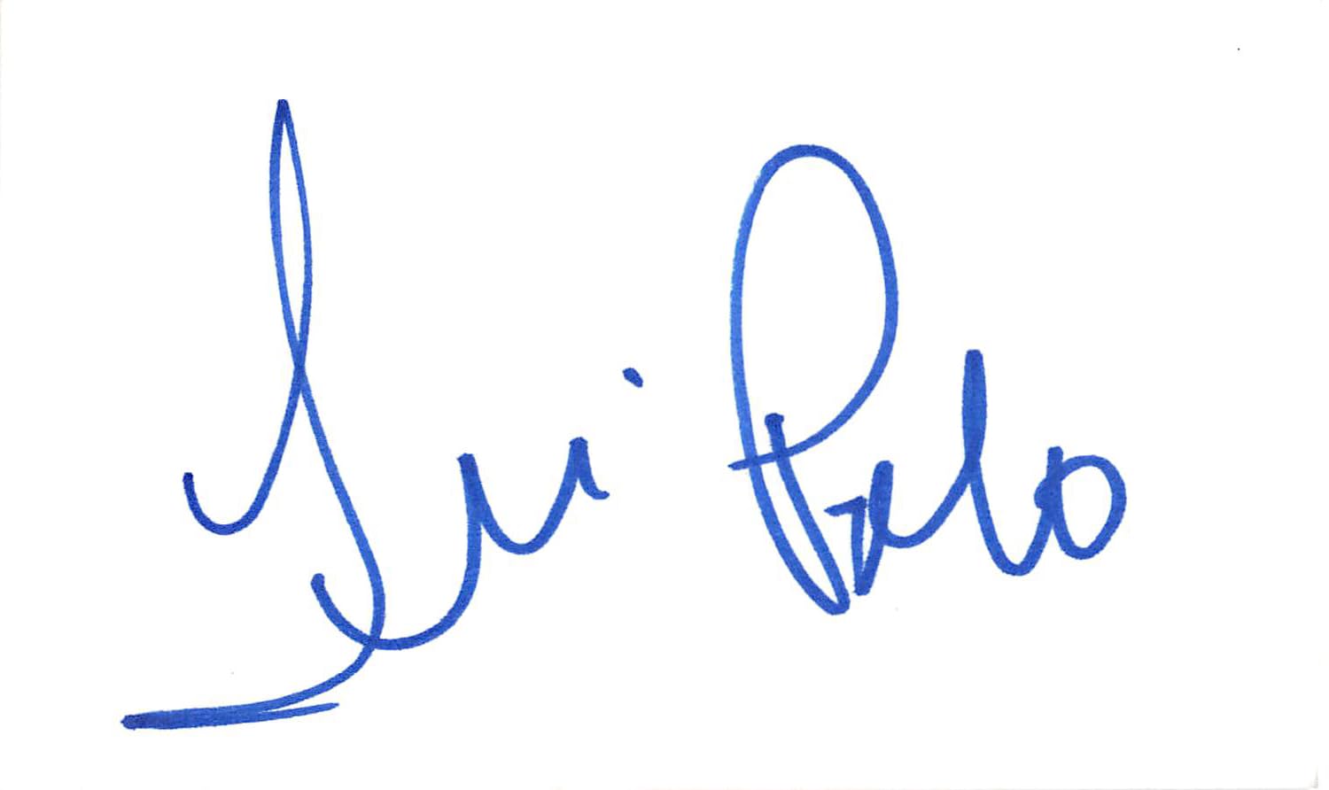 Teri Polo Meet the Fockers Authentic Signed 3x5 Index Card BAS #BL96214