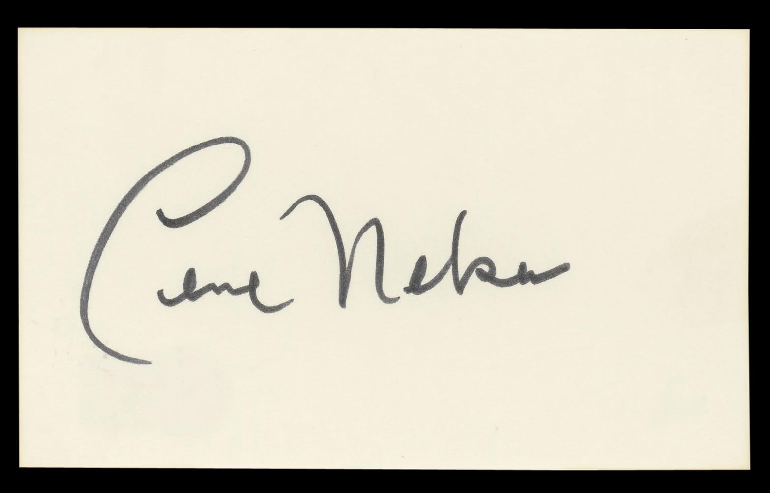 Gene Nelson Tea for Two Authentic Signed 3x5 Index Card Autographed BAS #BL98817