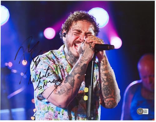 Post Malone "White Iverson" Authentic Signed 11x14 Photo BAS #BK88842
