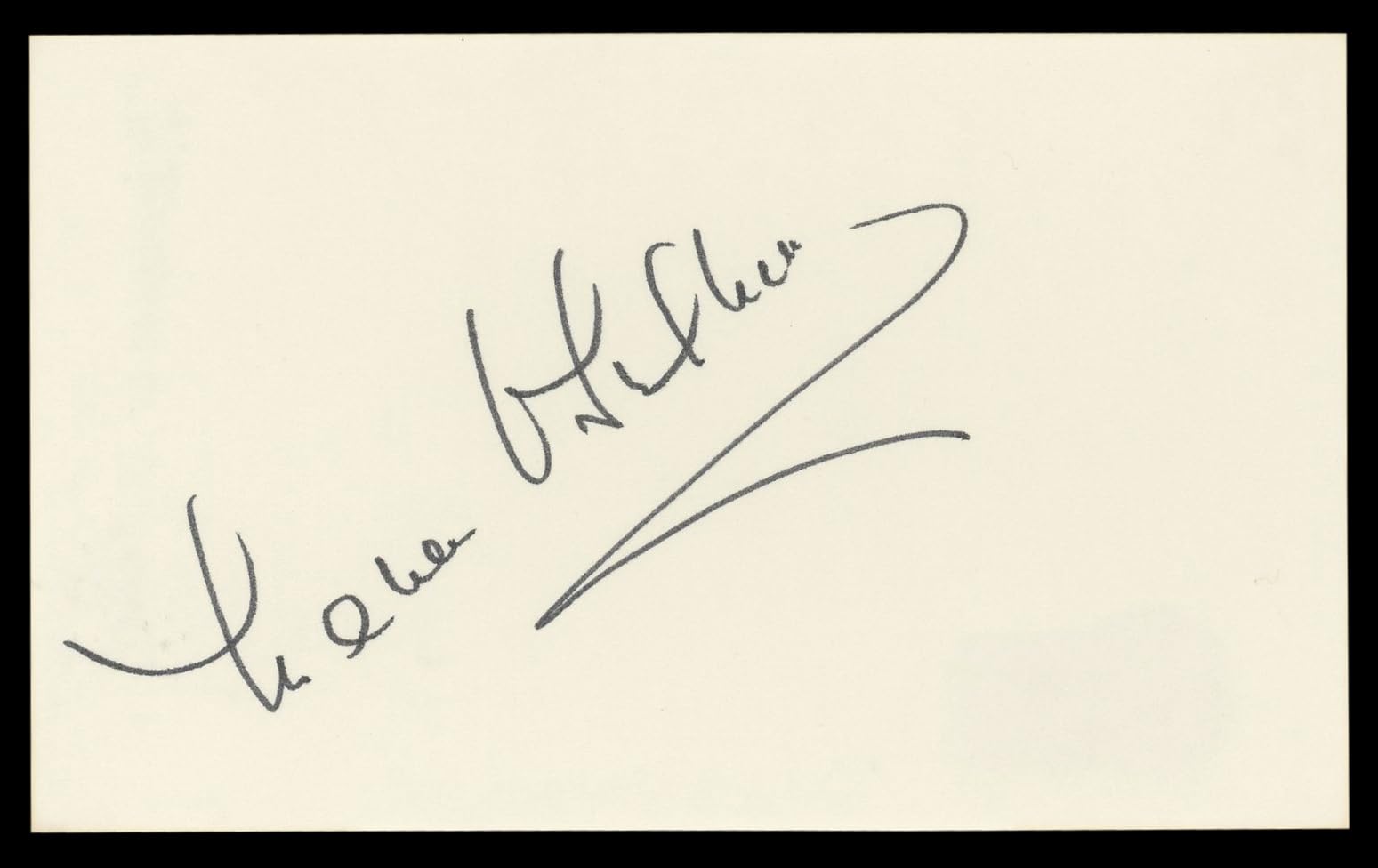 Maureen O'Sullivan The Thin Man Authentic Signed 3x5 Index Card BAS #BL98823