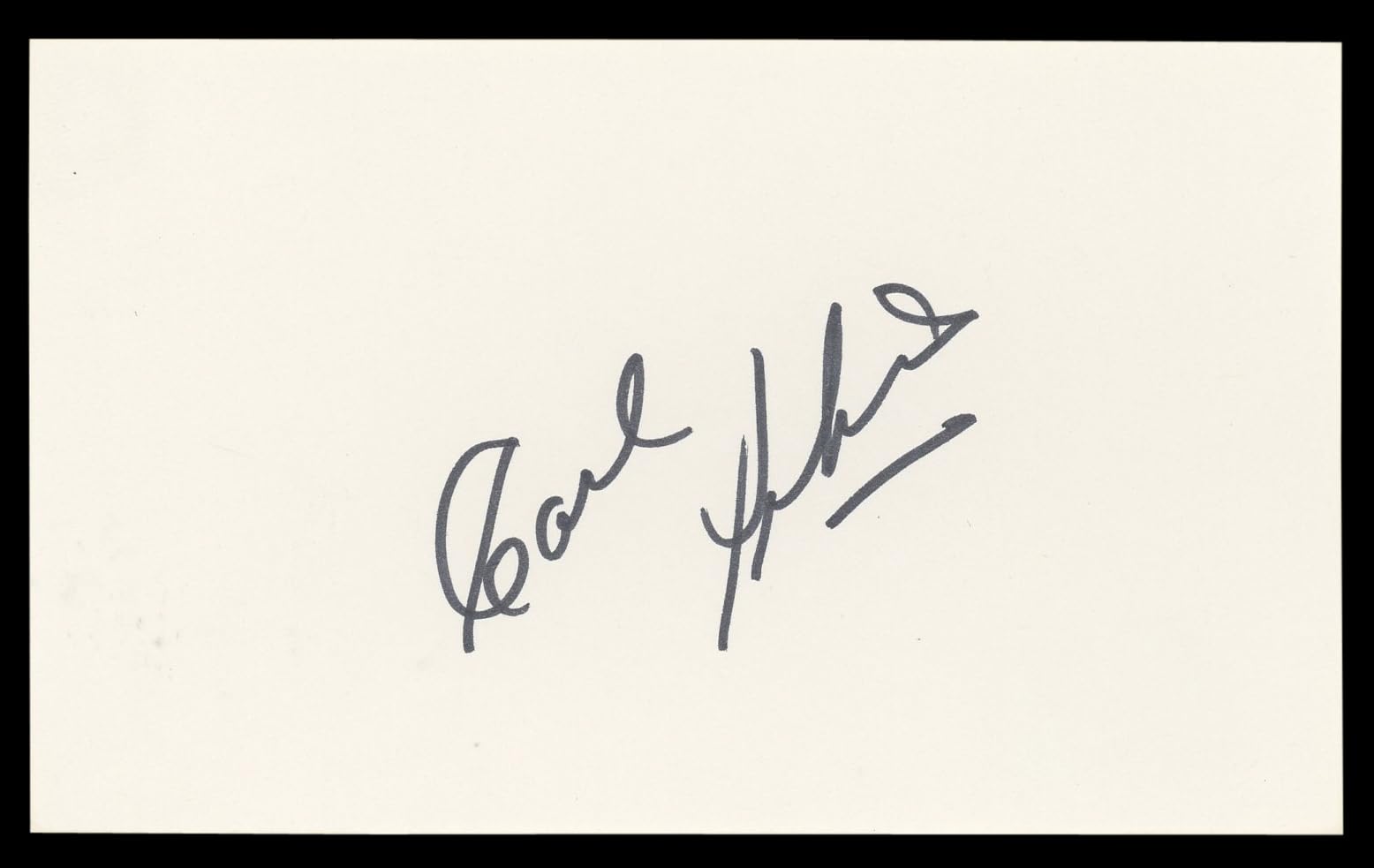 Carl Perkins Million Dollar Quartet Authentic Signed 3x5 Index Card BAS #BL98843