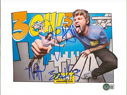 Nathaniel Motte & Sean Foreman 3OH!3 Authentic Signed 8.5x11 Photo BAS #BH027636