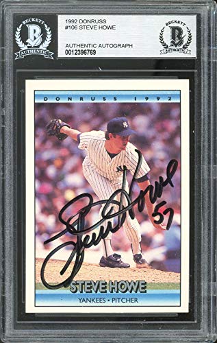 Yankees Steve Howe Authentic Signed 1992 Donruss #106 Card BAS Slabbed