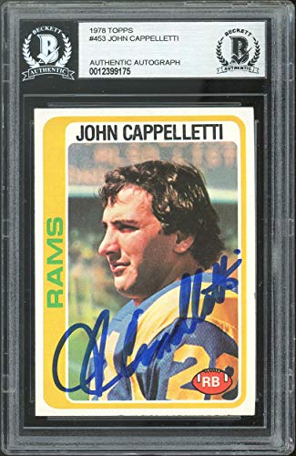 Rams John Cappelletti Authentic Signed 1978 Topps #453 Card BAS Slabbed