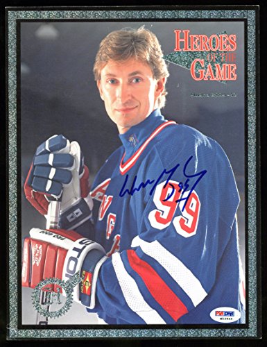 Rangers Wayne Gretzky Signed Heroes of the Game Magazine #153/850 PSA #M53946