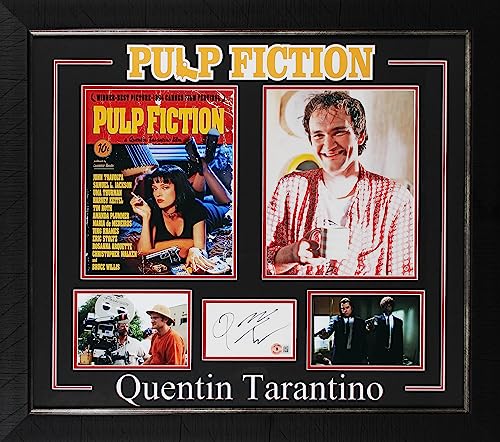 Quentin Tarantino Pulp Fiction Signed & Framed 3x5 Index Card BAS #BJ07046