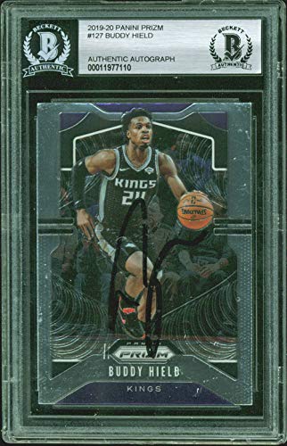Kings Buddy Hield Authentic Signed 2019 Panini Prizm #127 Auto Card BAS Slabbed