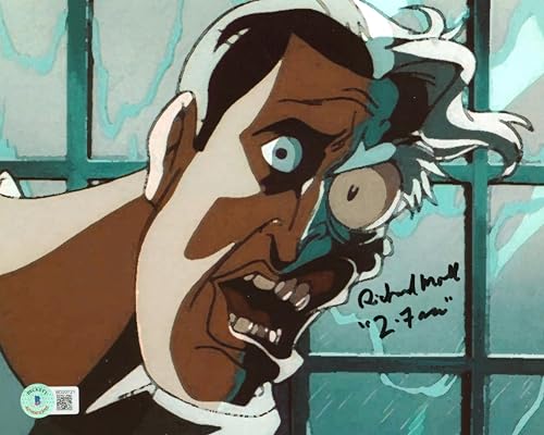 Richard Moll Batman The Animated Series "2 Face" Signed 8x10 Photo BAS #BD20721