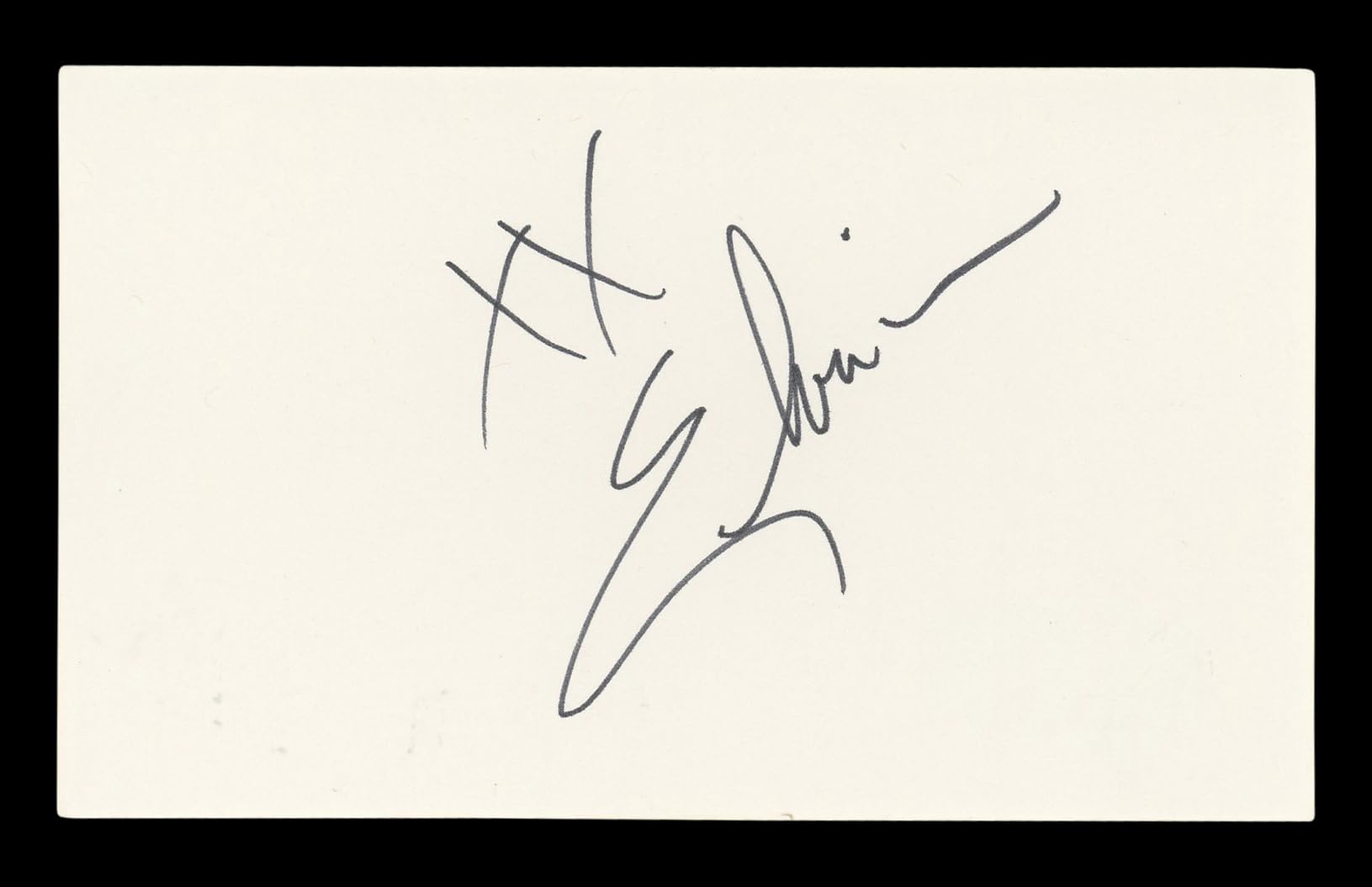 Cassandra Peterson Elvira Authentic Signed 3x5 Index Card BAS #BL96697