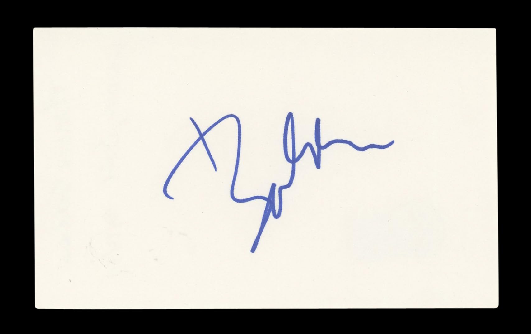 Theresa Saldana The Commish Signed 3x5 Index Card Autographed BAS #AD70294