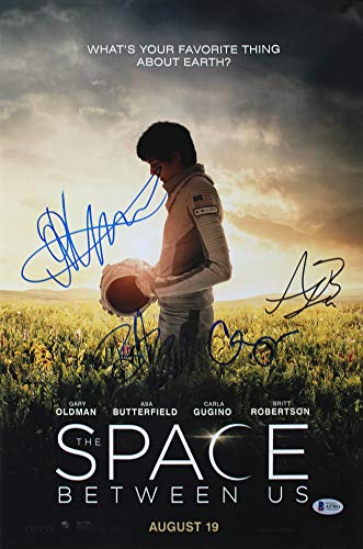 The Space Between Us (4) Butterfield, Robertson, +2 Signed 12x18 Photo BAS