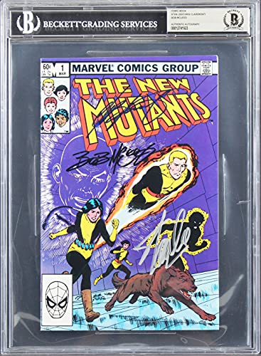 (3) Stan Lee, Claremont & Mcleod Signed The New Mutants #1 Comic BAS Slabbed