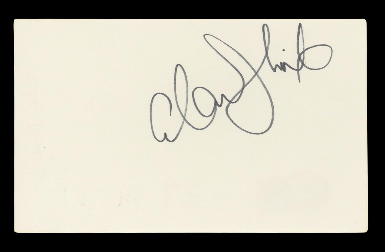 Alan Thicke Growing Pains Authentic Signed 3x5 Index Card BAS #BL96420