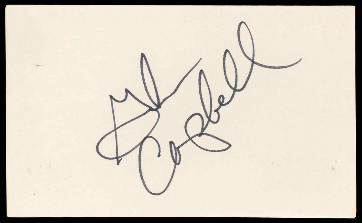Glen Campbell True Grit Authentic Signed 3x5 Index Card Autographed BAS #BN06399