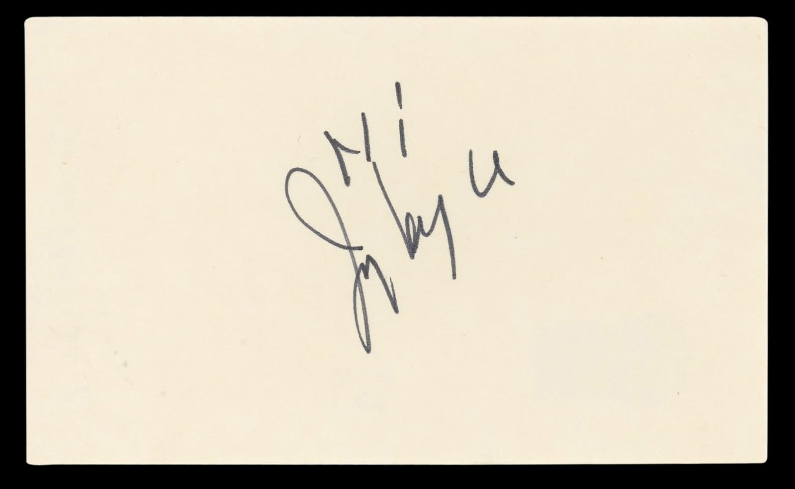 Jerry Van Dyke Coach "Hi" Authentic Signed 3x5 Index Card BAS #BL96747