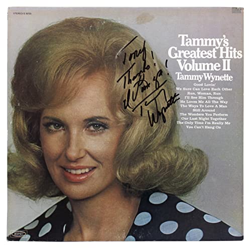 Tammy Wynette Signed Tammy's Greatest Hits Volume II Album Cover BAS #BG83025