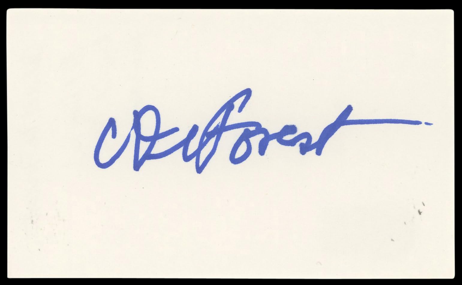 Calvert DeForest Freaked Authentic Signed 3x5 Index Card BAS #BN89222