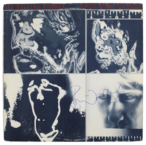 Ronnie Wood The Rolling Stones Signed Emotional Rescue Album Cover BAS #BG82244