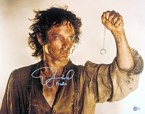 Elijah Wood Lord of the Rings "Frodo" Signed 16x20 Horizontal Photo BAS Witness
