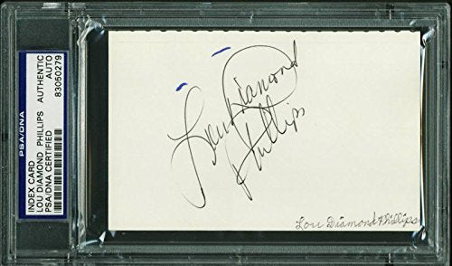 Lou Diamond Phillips Authentic Signed 3X5 Index Card Autographed PSA/DNA Slabbed