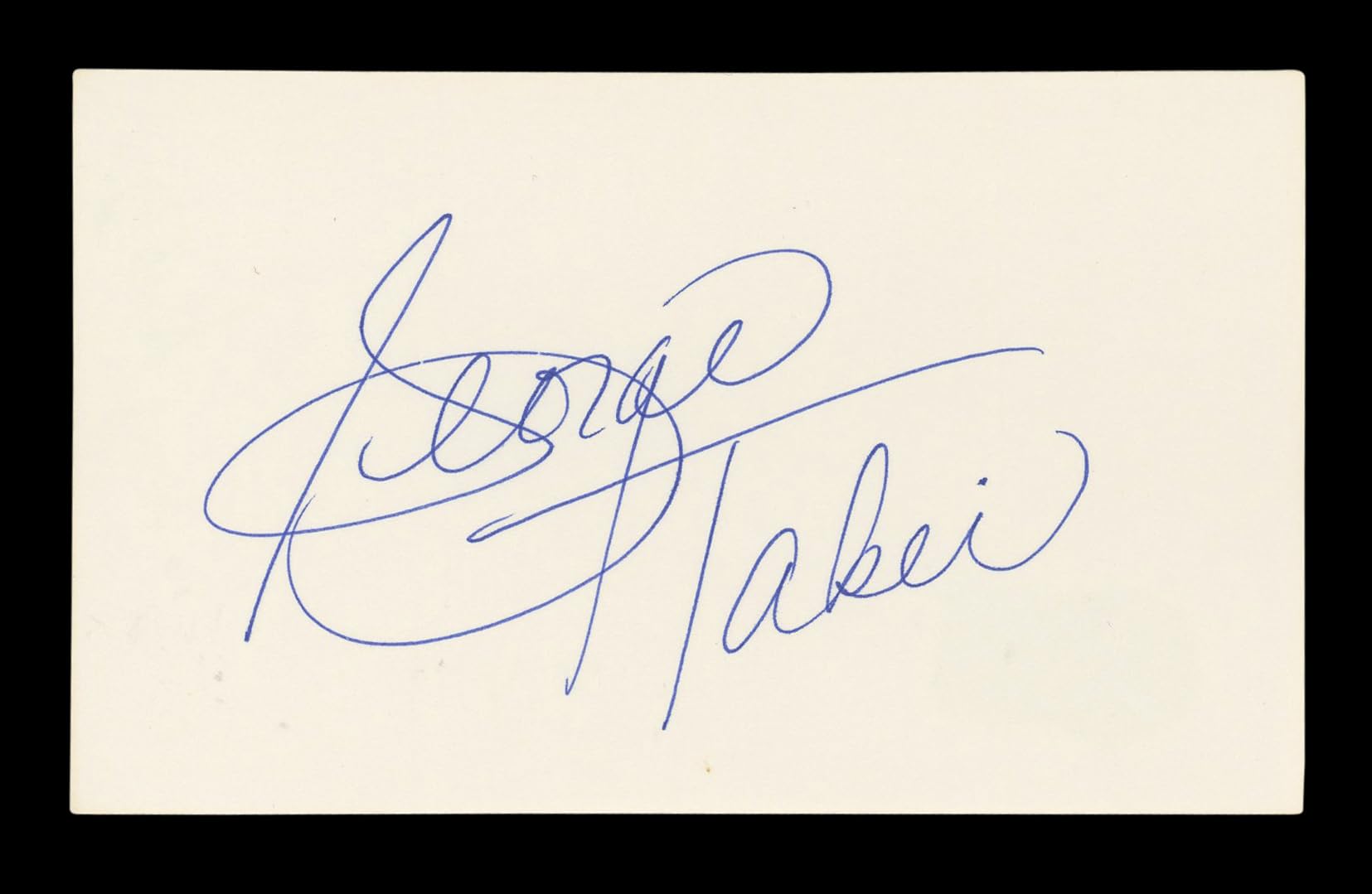 George Takei Star Trek: The Original Series Signed 3x5 Index Card BAS #BL96601