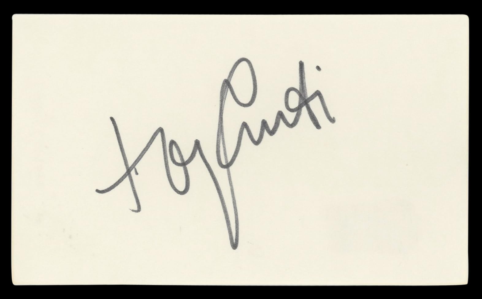 Tony Curtis Some Like It Hot Authentic Signed 3x5 Index Card BAS #BL98542