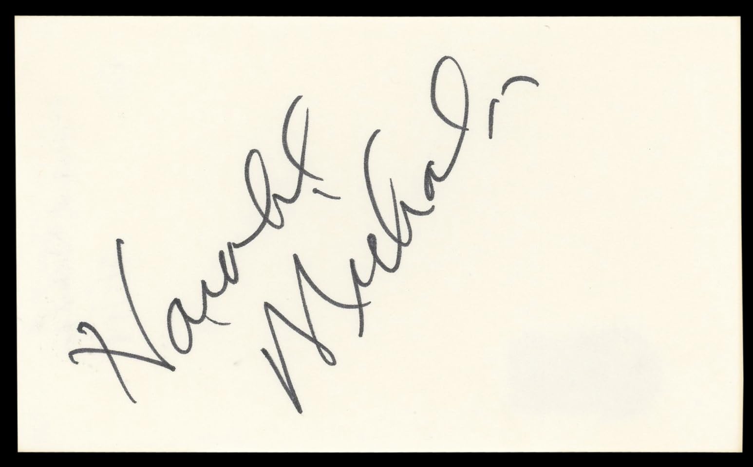 Harold Nicholas Down Argentine Way Authentic Signed 3x5 Index Card BAS #BL98890